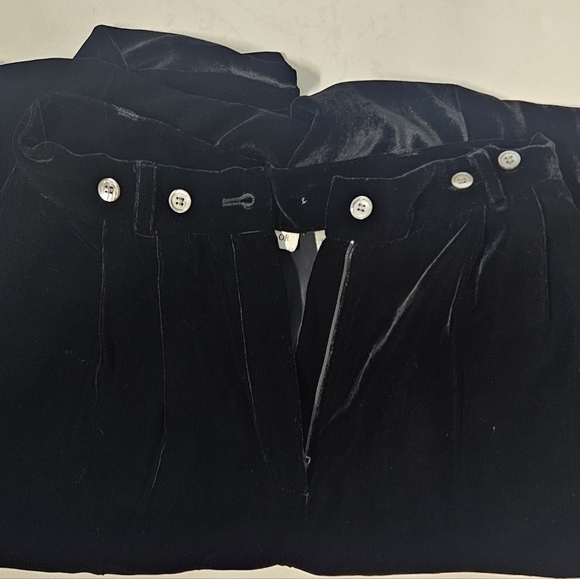 Women's High Rise Silk Rayon Velvet Trouser size 6 - Picture 3 of 11
